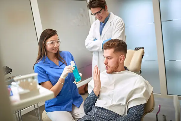 Follow-up care visit to monitor healing at Modesto Dentistry And Implants