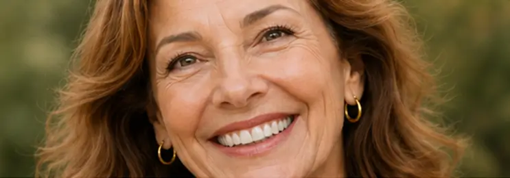 Patient enjoying her final full arch smile at Modesto Dentistry And Implants